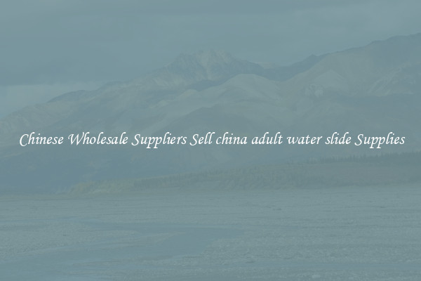 Chinese Wholesale Suppliers Sell china adult water slide Supplies