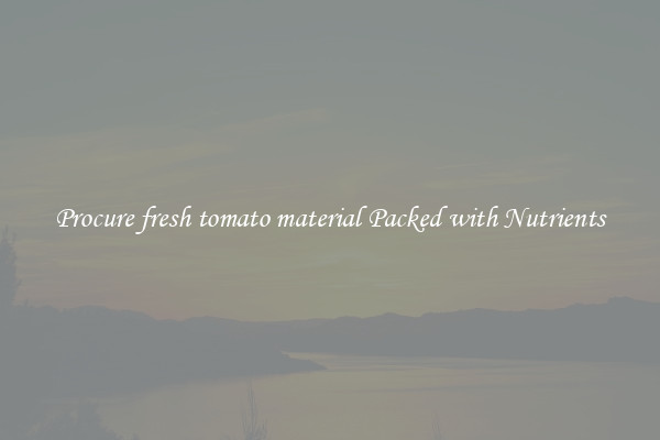 Procure fresh tomato material Packed with Nutrients