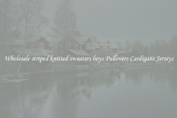 Wholesale striped knitted sweaters boys Pullovers Cardigans Jerseys