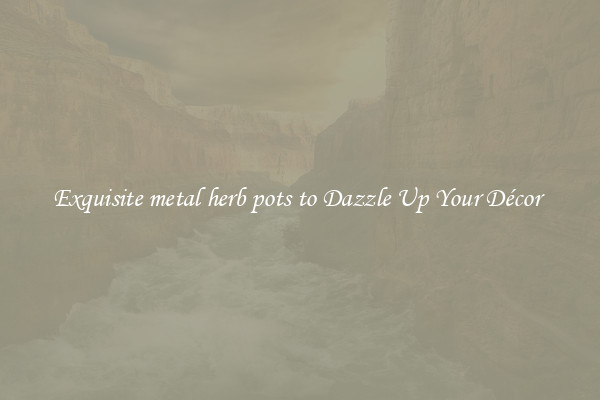 Exquisite metal herb pots to Dazzle Up Your Décor 