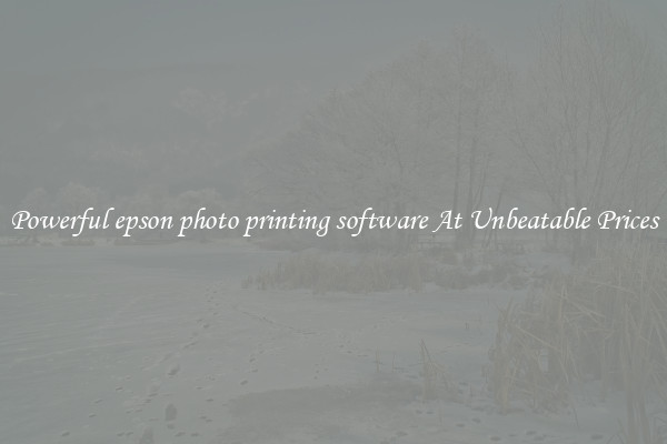 Powerful epson photo printing software At Unbeatable Prices