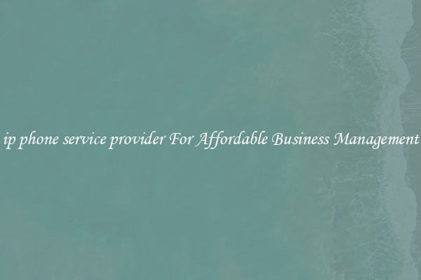 ip phone service provider For Affordable Business Management