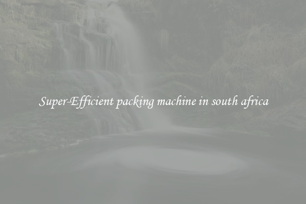 Super-Efficient packing machine in south africa