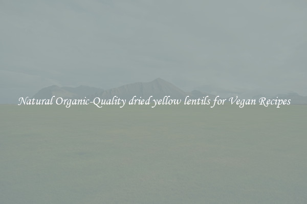 Natural Organic-Quality dried yellow lentils for Vegan Recipes